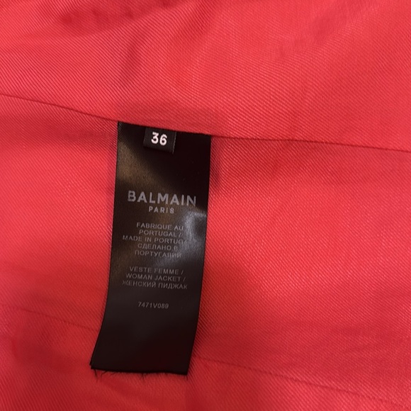 Balmain Women's Pink Double-Breasted Blazer - Picture 14 of 15